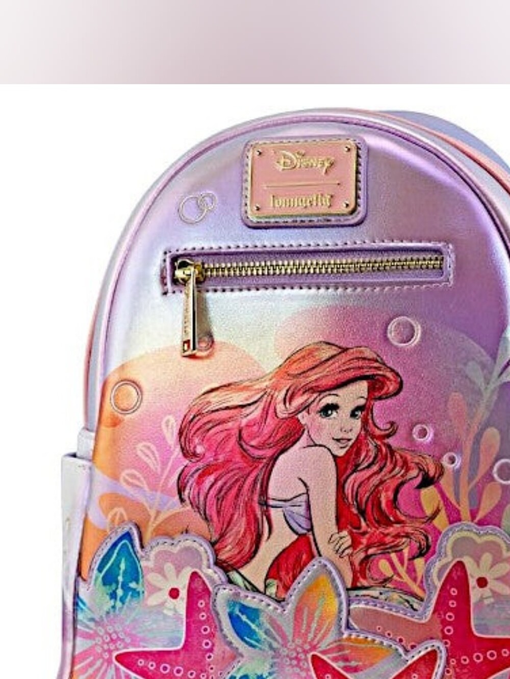 Loungefly Ariel Soft Floral UK Exclusive Backpack and Wallet